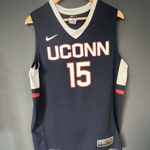 Nike UConn Huskies #15 Basketball Jersey Size L Blue White Red